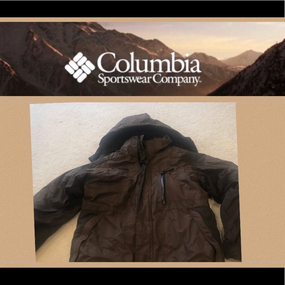 Chocolate Brown Columbia winter coat 10/12